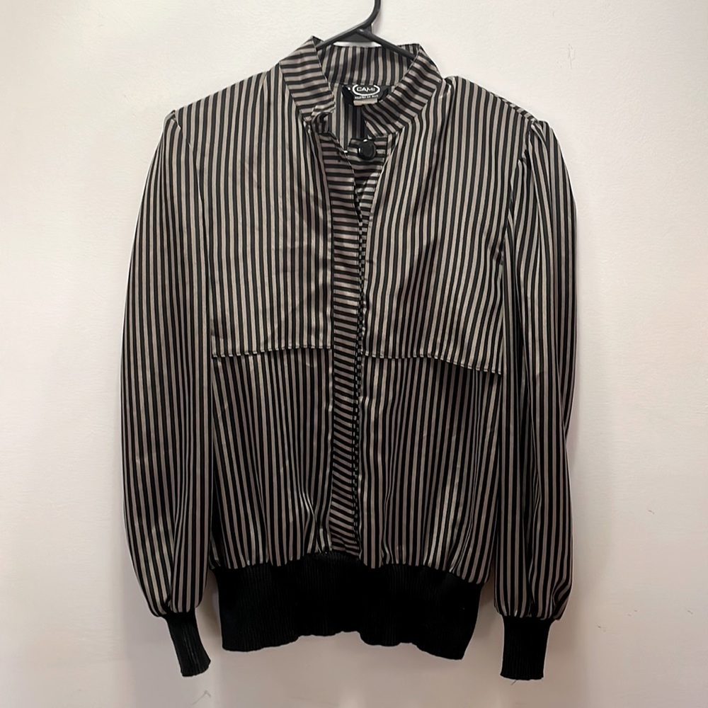 Vintage Gold & Blk Blouse